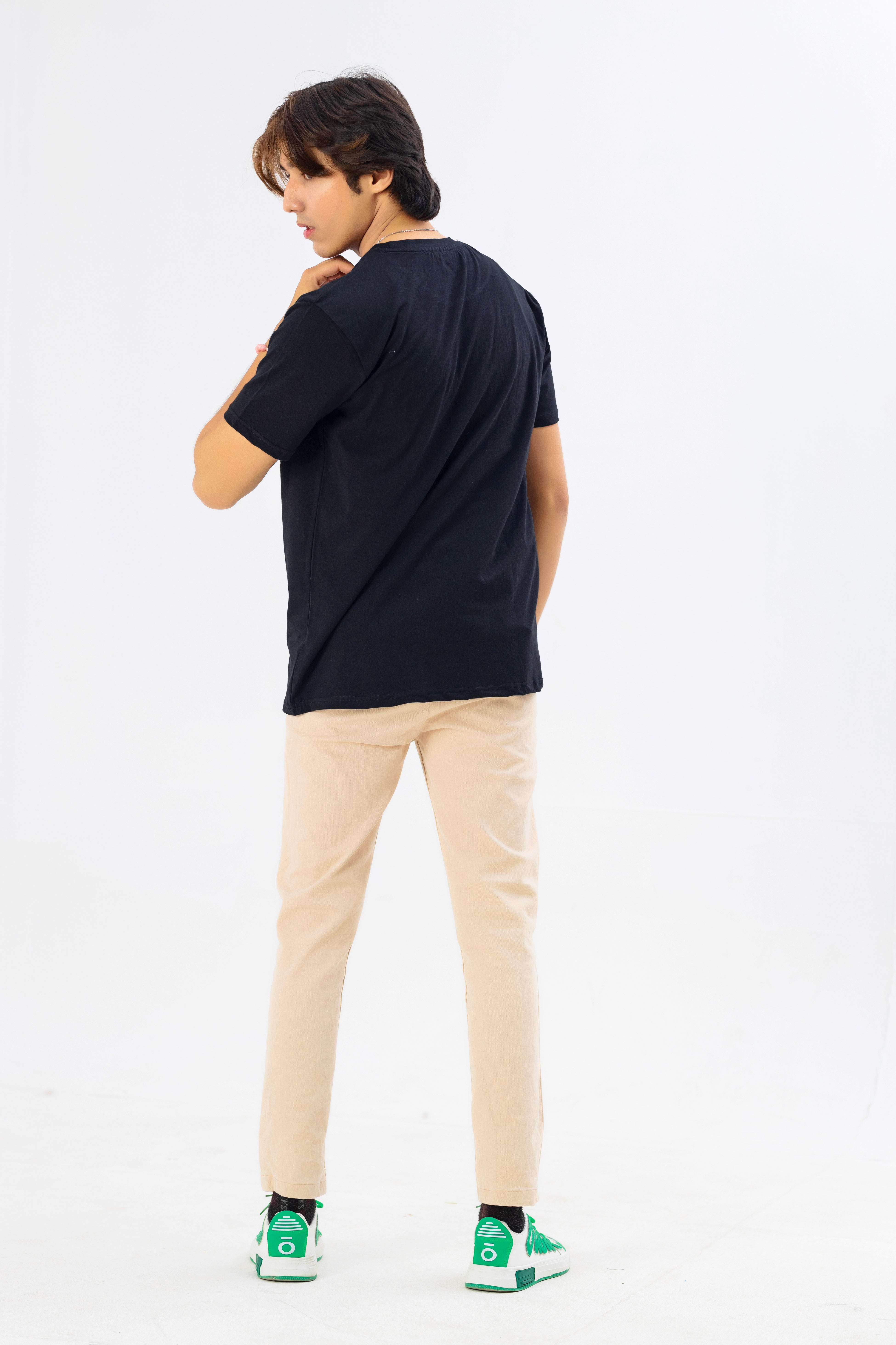 Black T-shirt with Polo Print