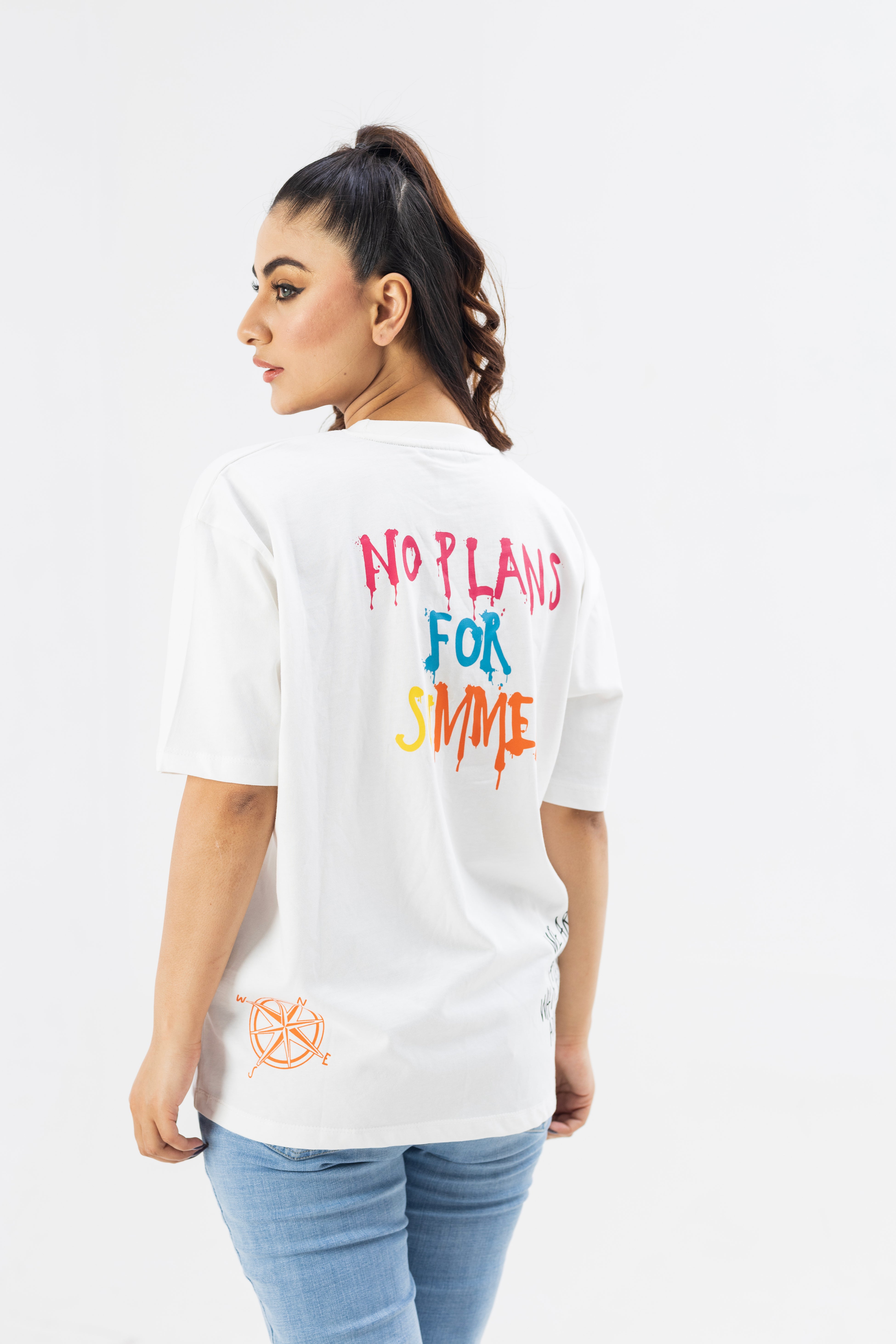 White Tee- No Plans for Summers