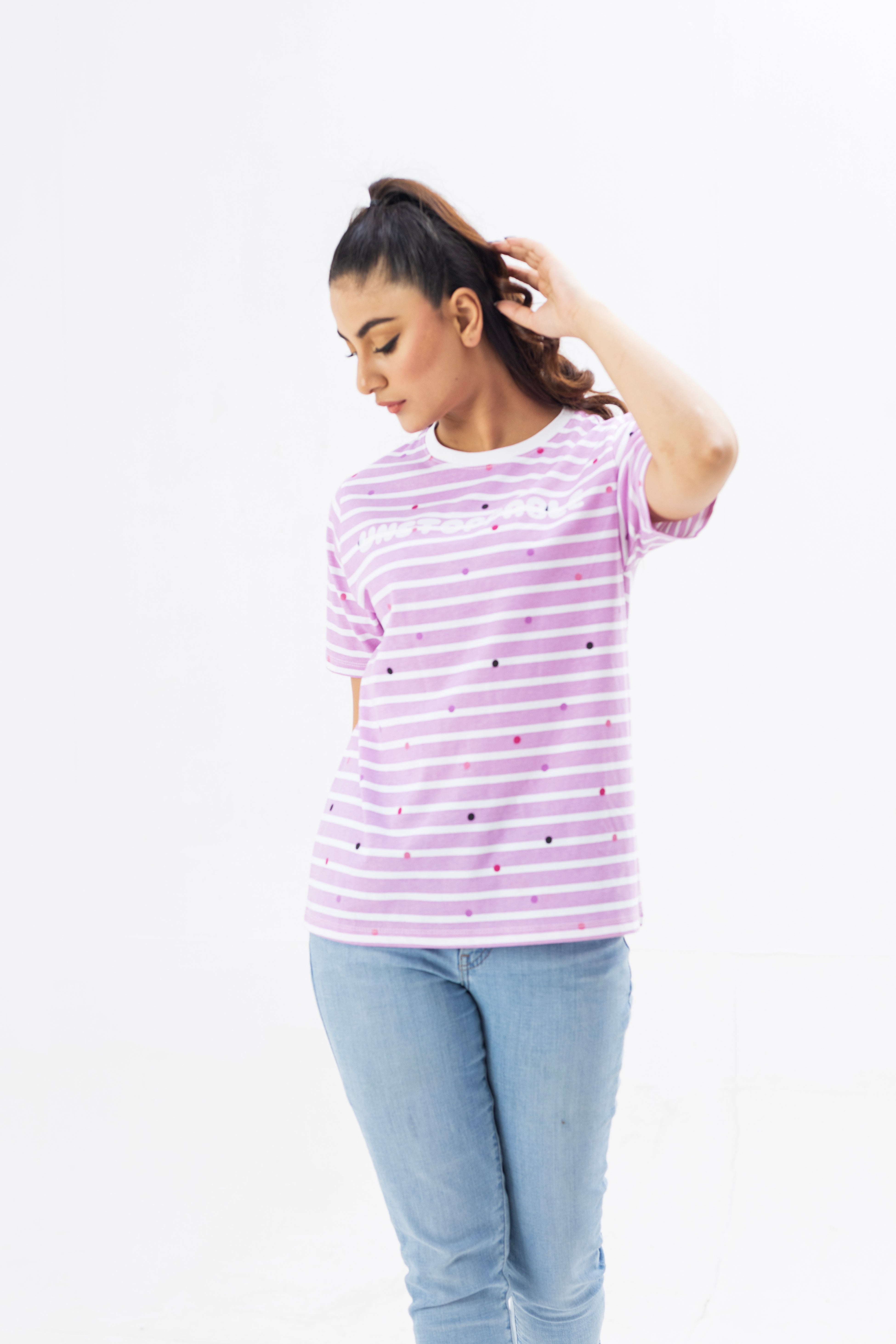 Women's Short Sleeves Stripted T-shirt