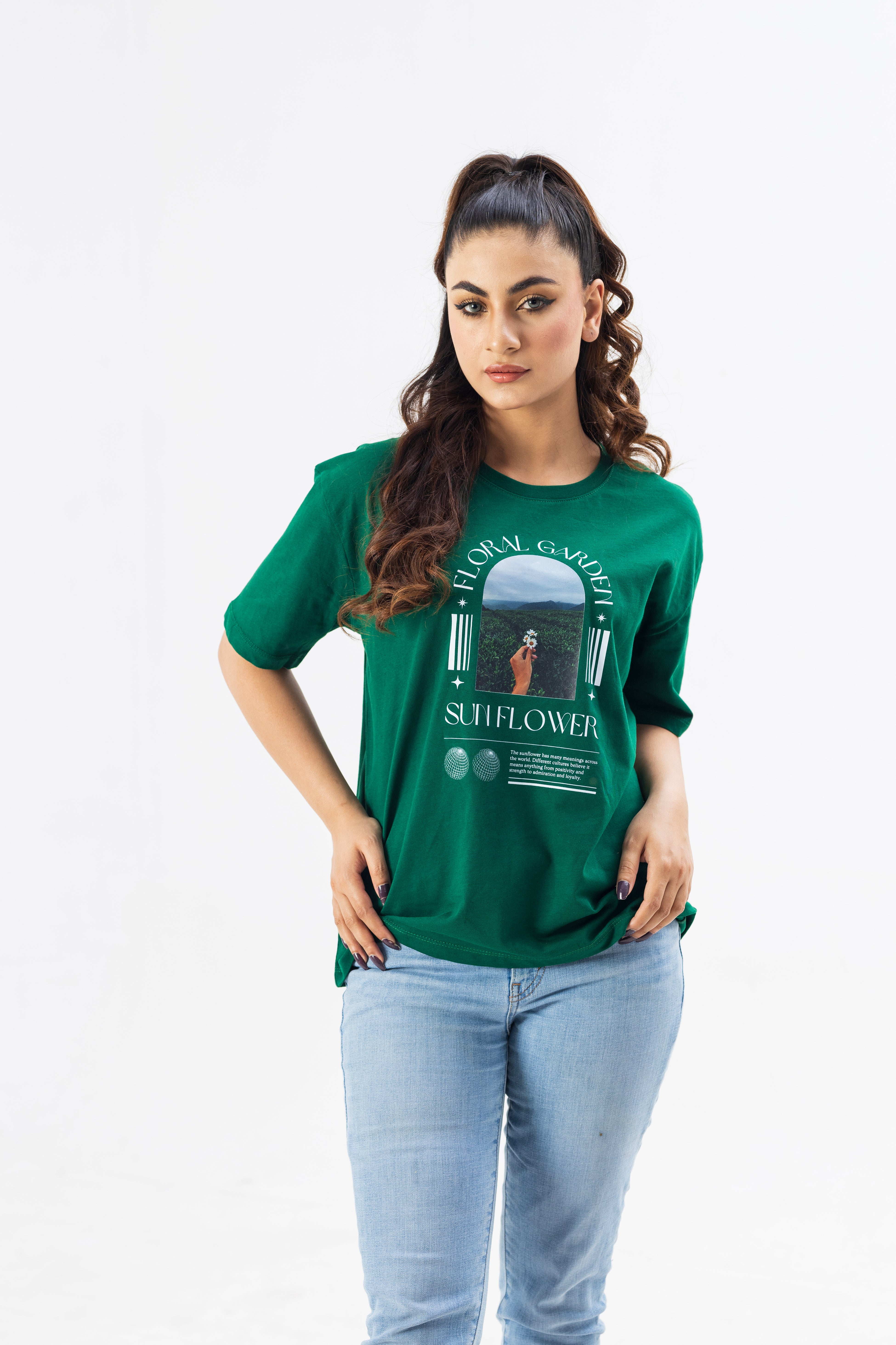 Green Floral Garden T-Shirt