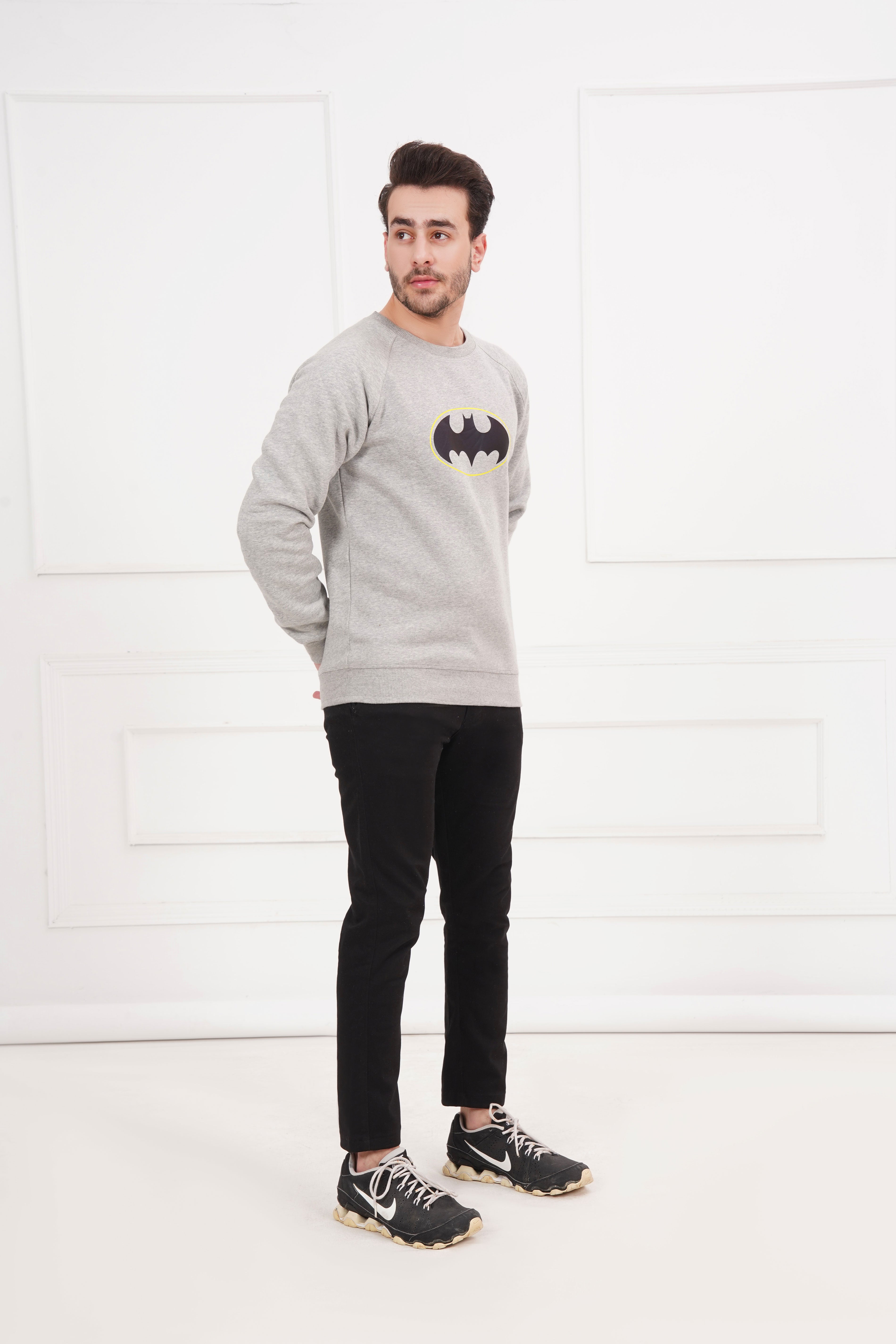 GREY BATMAN SWEATSHIRT