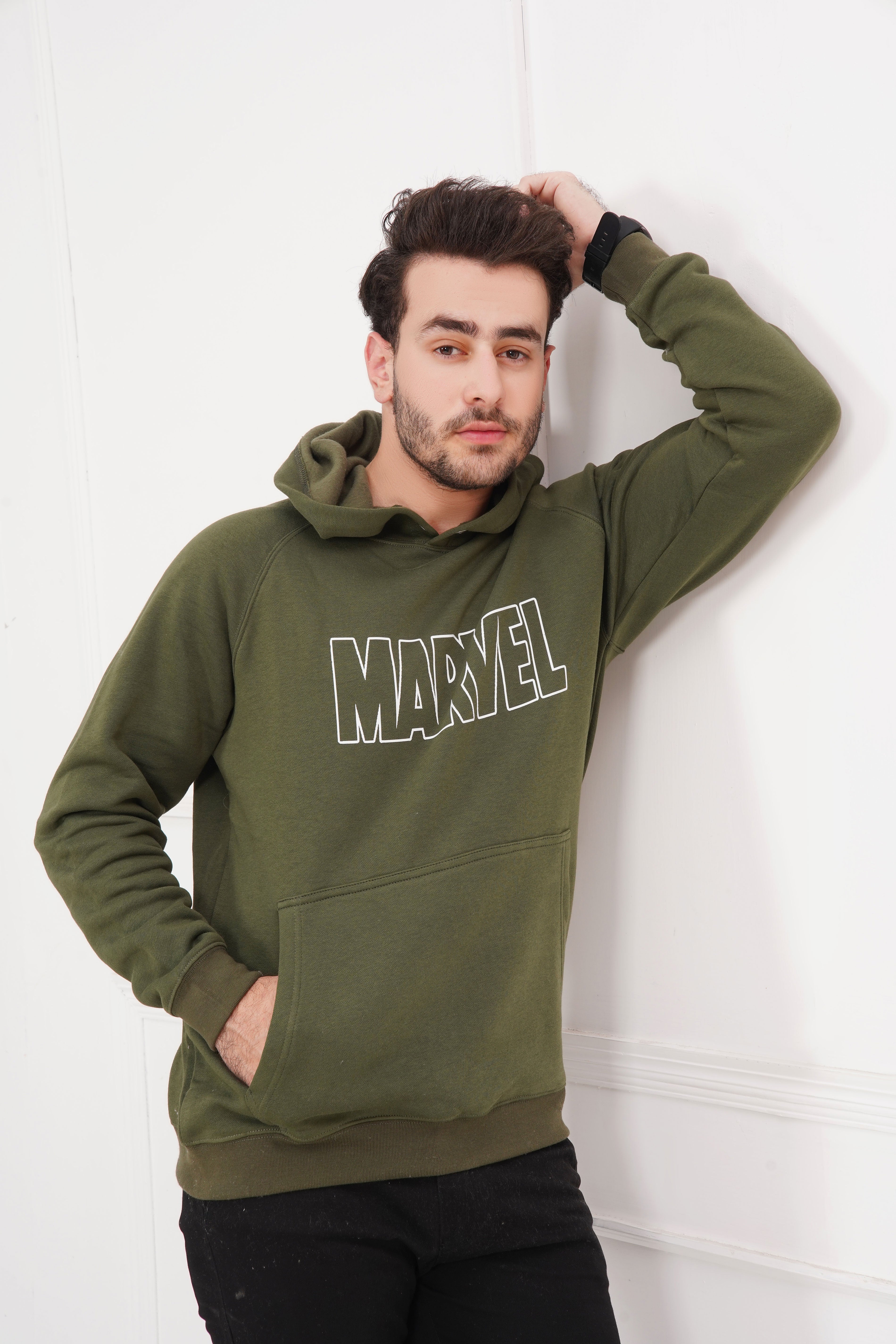 FOREST GREEN MARVEL HOODIE